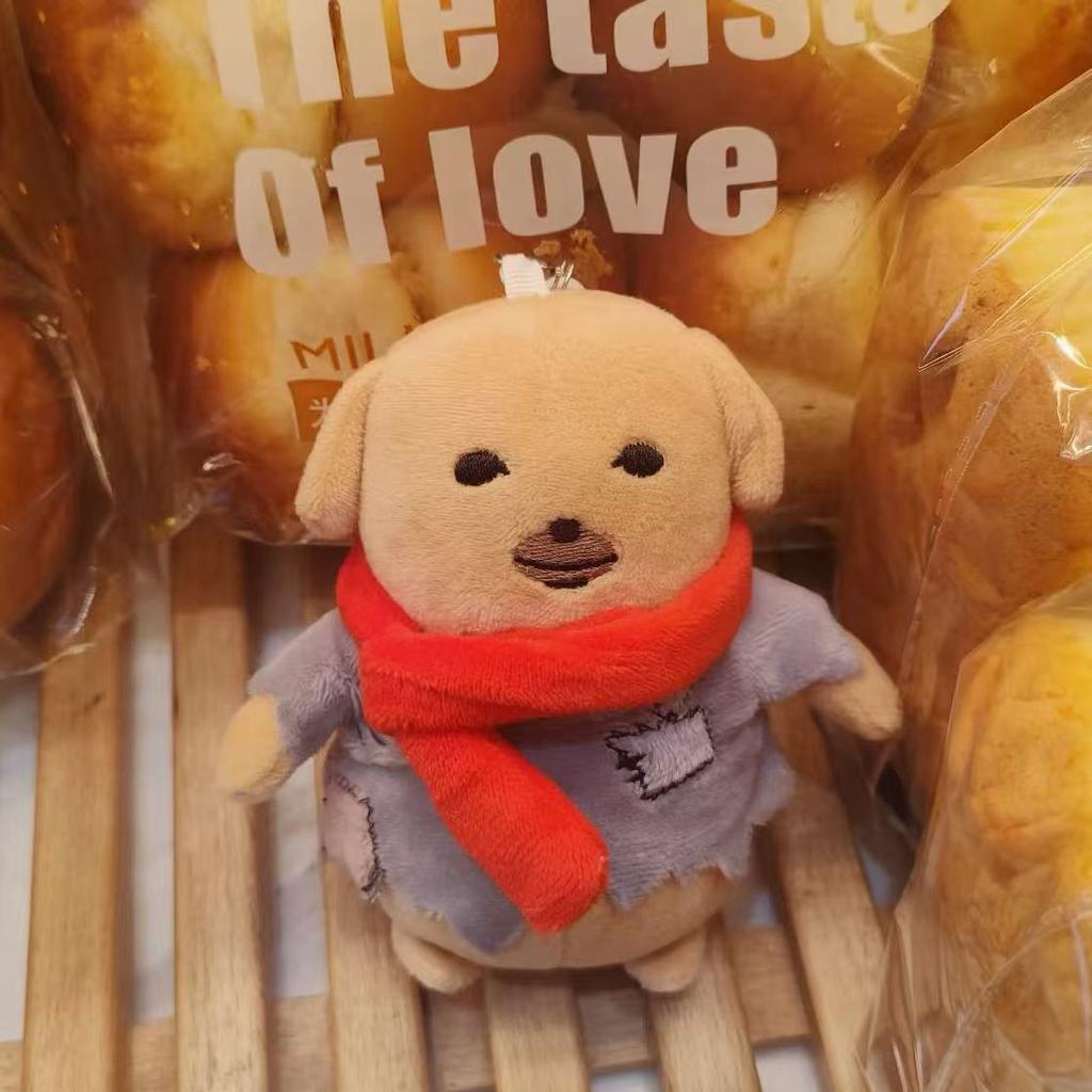 New Cute Dipping Sauce Dog Plush Doll Korean Dog Soft Plush Doll Stuffed Animal Original Funny Pendants Gifts for Girls Decor