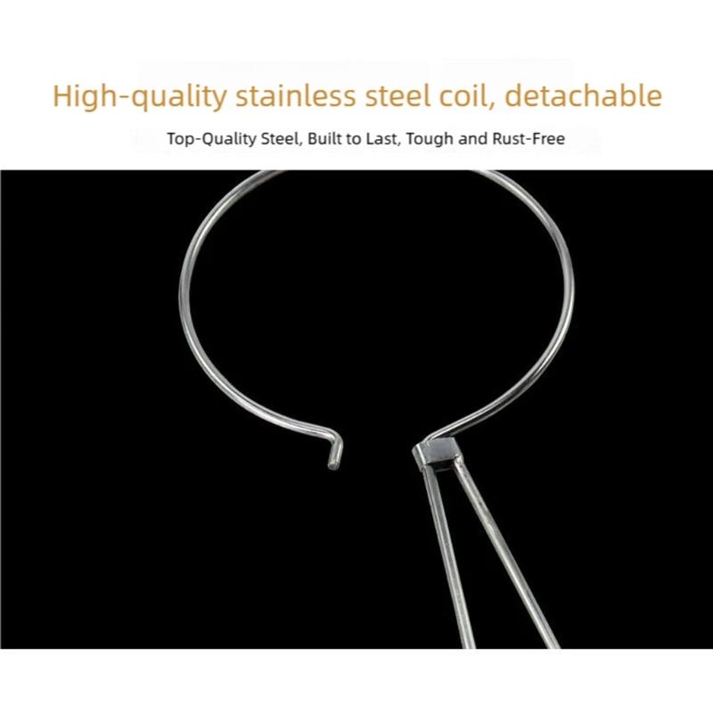 Milk Teas Cotton Filter Strainer Bag with Stainless Steel Rings for Fine Filtration in Beverage Preparation No Zippered