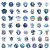 50 Blue Girl Graffiti Stickers Car Mobile Phone Water Cup Decoration Stickers Waterproof Creative Notebook Hand Note Stickers