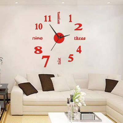 Moderne nordische Wanduhr Batteriebetrieben Leise Nicht tickend Arabische Ziffern Uhr 3D-Effekt DIY Wanduhr für Wohnzimmer