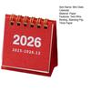 2 Stück Mini-Tischkalender Okt. 2025-Dezember. 2026 14 Monatsplaner Desktop Klein Stehend Umblätterkalender mit Doppelbindung für Home Office