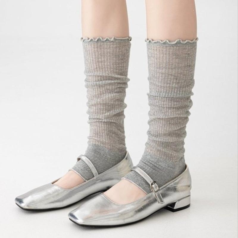 Bias-cut Ankle Socks, Pantyhose, Children's Socks, Foot-stacking Socks, Summer Lightweight Ballet-style Half-length Tube Socks