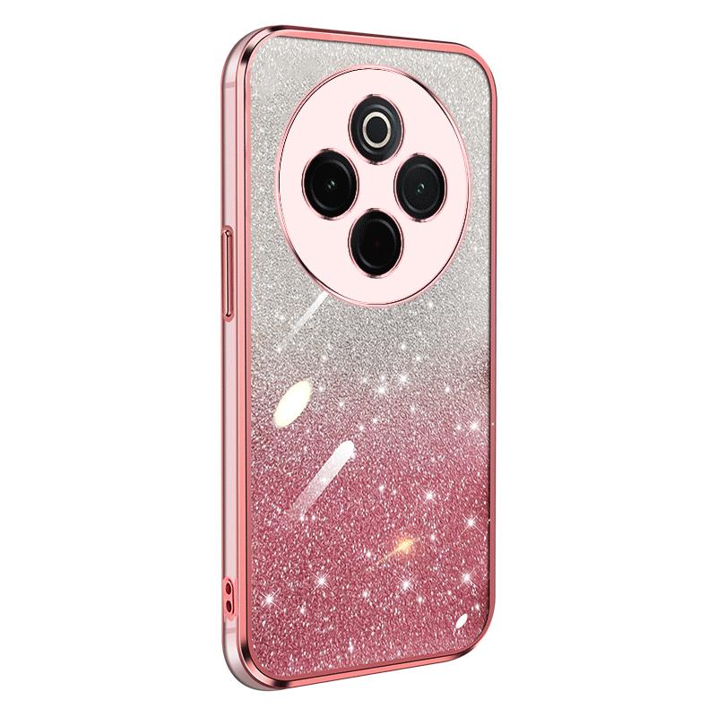 KEYSION Luxury Plating Glitter Phone Case for IQOO Z10 5G Transparent Soft TPU Shockproof Back Cover for IQOO Z10