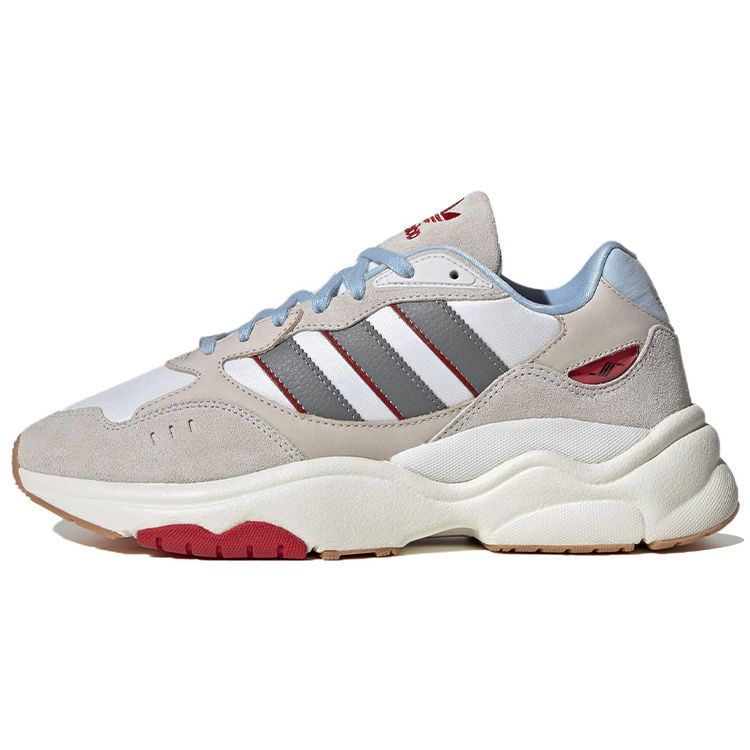 Adidas Originals Retropy F90 Non-Slip Wear-Resistant Low-Top Sports Casual Shoes Unisex Sneakers Gray Red Blue HP6384