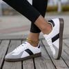 Women Casual Sport Shoes Large Size Unisex Comfort Soft Leather Flat Shoes Couple Outdoor Fashi Versatile Lightweight Sneakers
