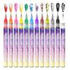 12-Color DIY Nail Art Graffiti Pen Set - 0.5mm Acrylic & Watercolor Marker Pens