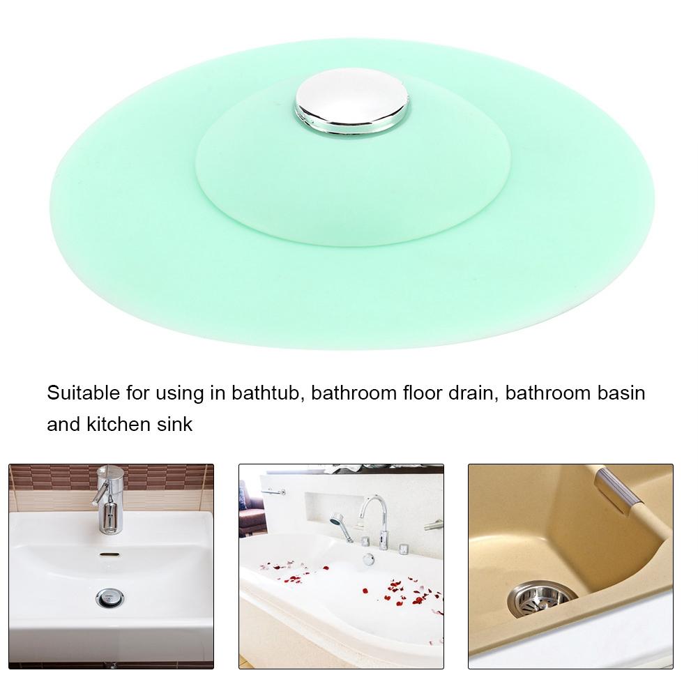 Siphons de sol en silicone Crépines d'évier Type à pression Bouchon de vidange pour baignoire Salle de bain Cuisine