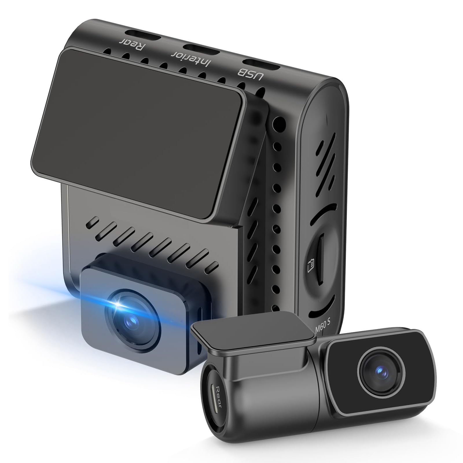 

Видеорегистратор SJCAM M60S с одновременной записью 4K спереди и сзади, UHD-мониторингом парковки, легкий и с картой на 64 ГБ, Камеры, Запись, чёрный