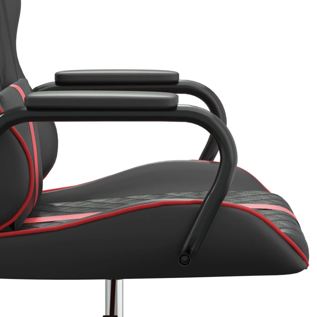 Gaming Chair Black and Red Synthetic Leather