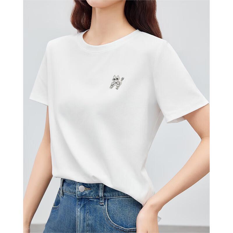 IEF Damen Koreanischer Stil Kurzarm-T-Shirt