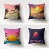 Summer Beach Sunset Landscape Pillowcase 45x45cm Sofa Chair Bedside Car Cushion Cover Bedroom Room Living Home Decor