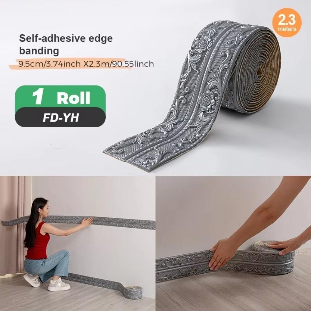 1 Roll 8mm Thickened SXP Foam Edge Banding Waterproof Soundproof Self-Adhesive Foam Strip Self-Adhesive Lightweight Corner Trim
