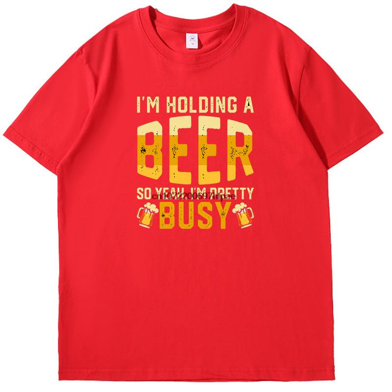 Casual Shirts Graphic Tee Funny Vintage Beer Tshirt Oneck Printed Tshirt Summer New In Tops Tees Fashion Cotton Mens Clothes