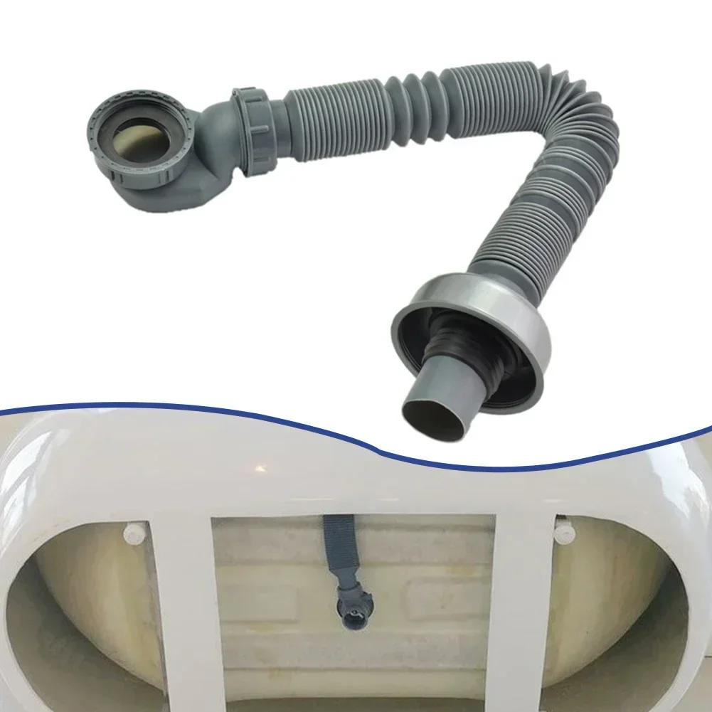 Drain Pipe Bathtub Water Seal Design Efficient Drainage Flat Tub Functionality Gray ABS High Quality PP RV Tubs