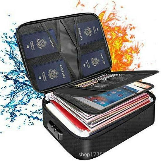 Fireproof Multi-Layer Document Organizer: Large-Capacity Passport & Certificate Storage Bag