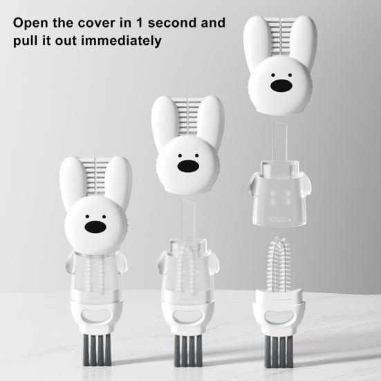 

Yousheng Cup Lid Corner Edge Cleaning Brush Flexible Bristle Food Grade Compact Size Portable Multifunctional Bottle Gap Crevice Brush