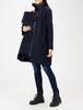 Baby Carrier Compatible Maternity Navy L [Serafin] Coat, Coat, Women's SB-122 (UK12)