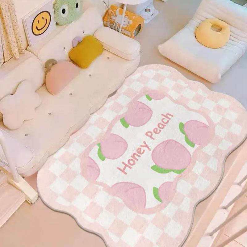 Pink Girly Style Thickened Cashmere-Like Blanket for Bedside, Sofa, Living Room, or Bay Window