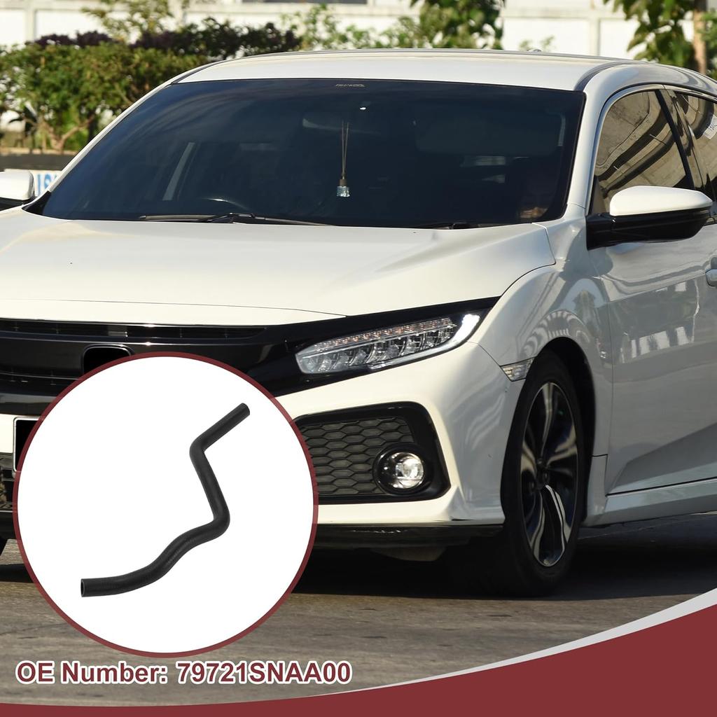 1 Pcs HVAC Heater Hose for Honda Civic 1.8L 2006-2011 Engine Coolant Water Inlet No.79721SNAA00 Black Rubber