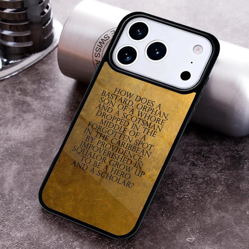 Hamilton Musical Lyrics Phone Case for iPhone 17 16 15 Pro Max Air 14 13 12 11 Plus Shockproof Cover