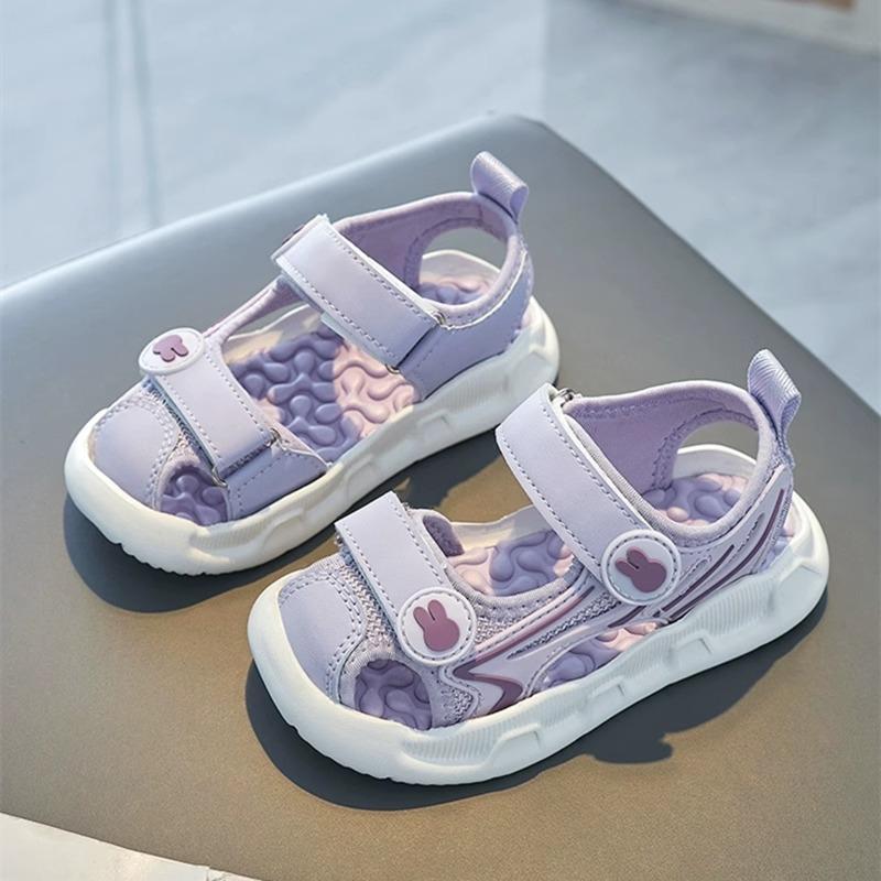 Girls' Baotou Sandals Summer New Children's Sandals Non-slip Medium and Older Children's Little Girls Soft-soled Beach Shoes