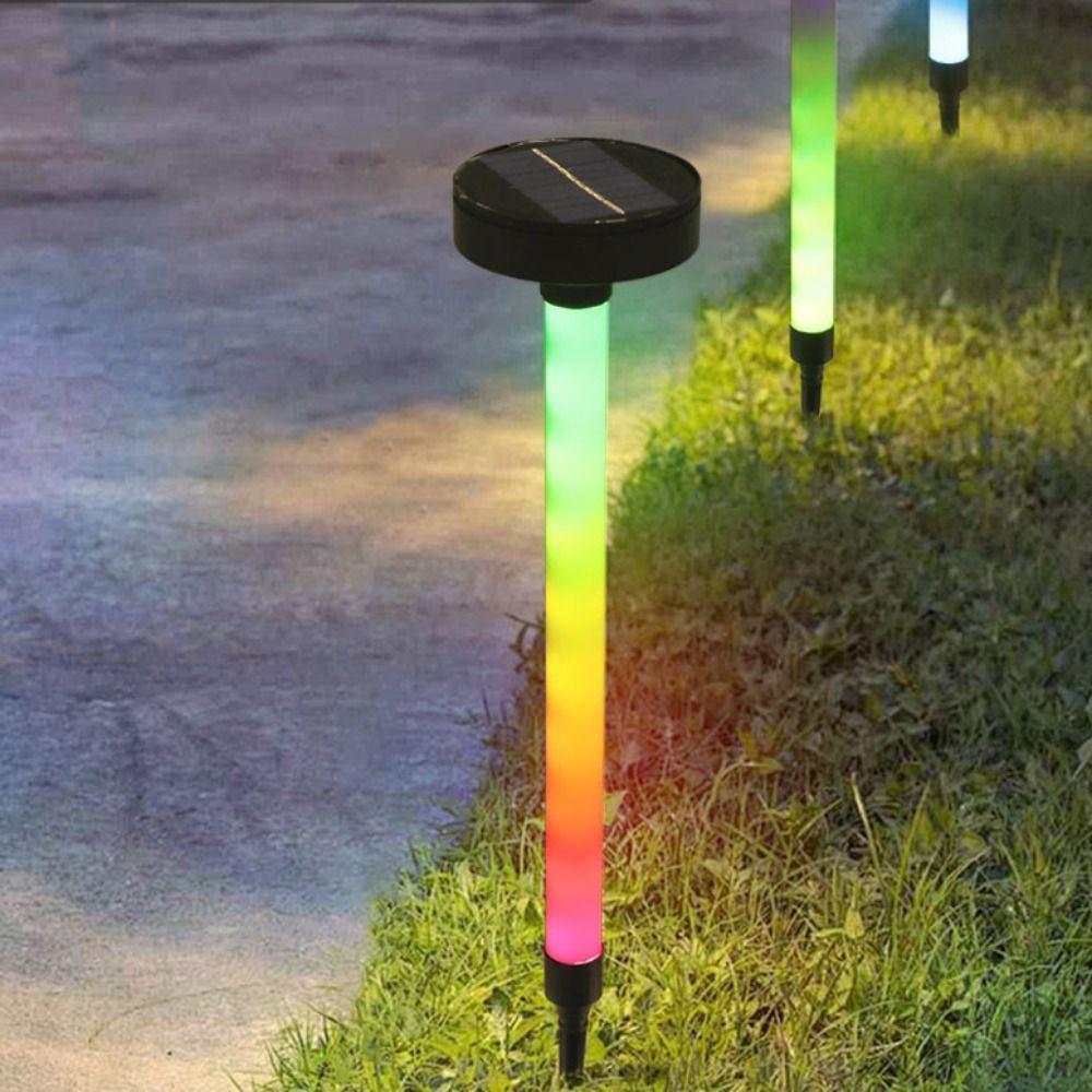 Waterproof Design Solar Pathway Lights 1200mAh Battery 10LED Lighting Outdoor Garden Lamp RGB LED Solar Powered