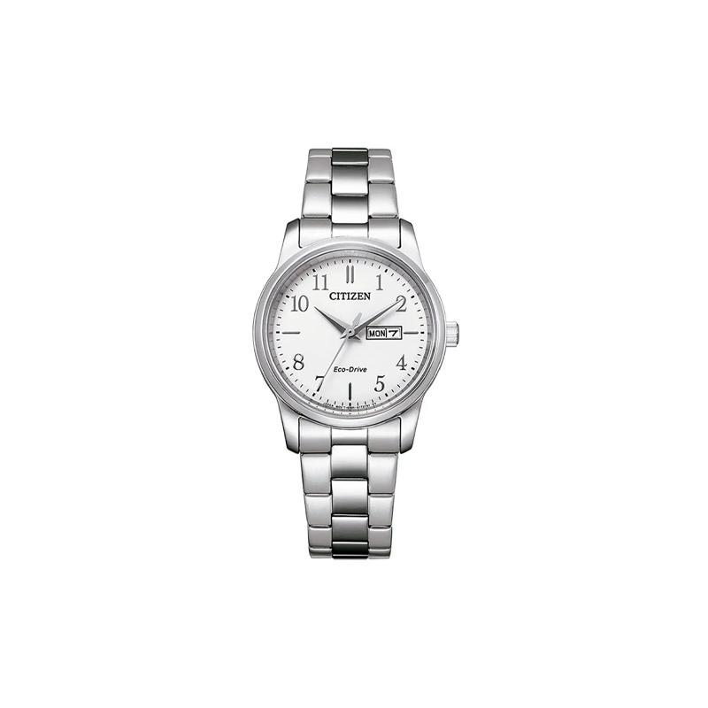 CITIZEN Eco-Drive Series Splash-proof Solar Quartz Steel Strap 30mm Women s Watch White Dial EW3261-57A белый