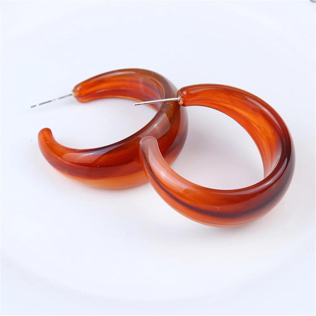 Exquisite Fashion Classic Acrylic Ring Declaration Minimalist Earrings Women's Luxury Design Decoration Wedding Party Jewelry