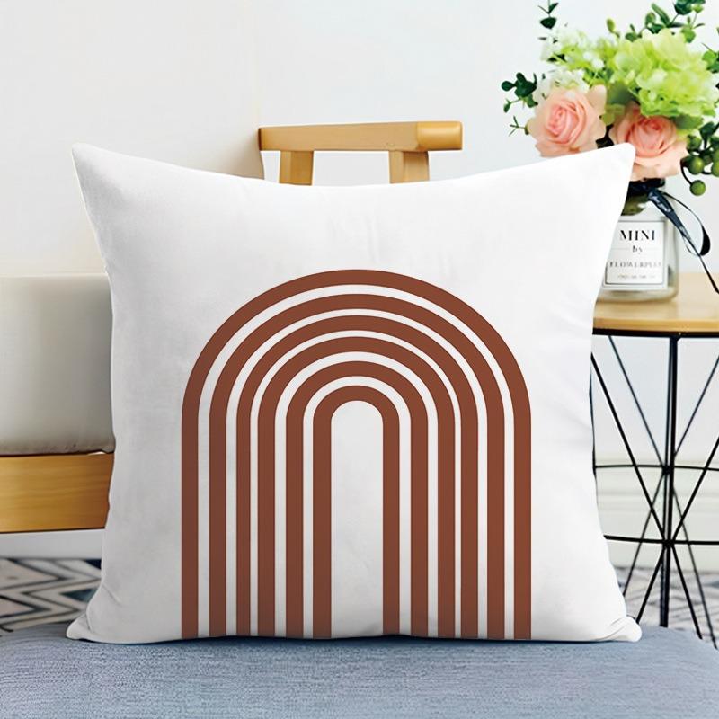 Morandi Simple Printed Decorative Pillowcase Bedroom Living Room Square Cushion Pillowcase