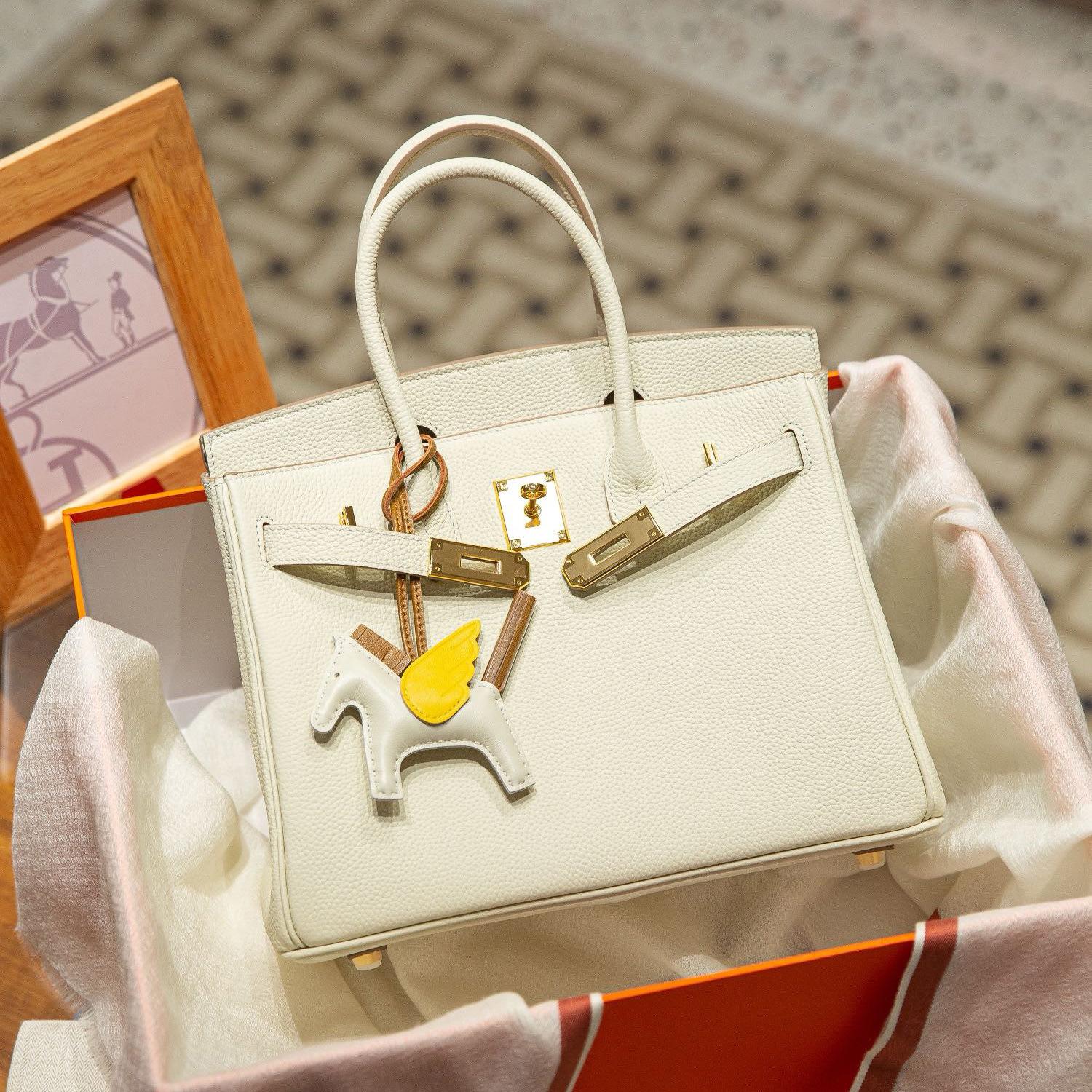 

Сумка-трансформер из коровьей кожи Togo с внутренним швом Safi Thread Platinum с высокой вместимостью 25/30 через плечо 30x17x22cm белый