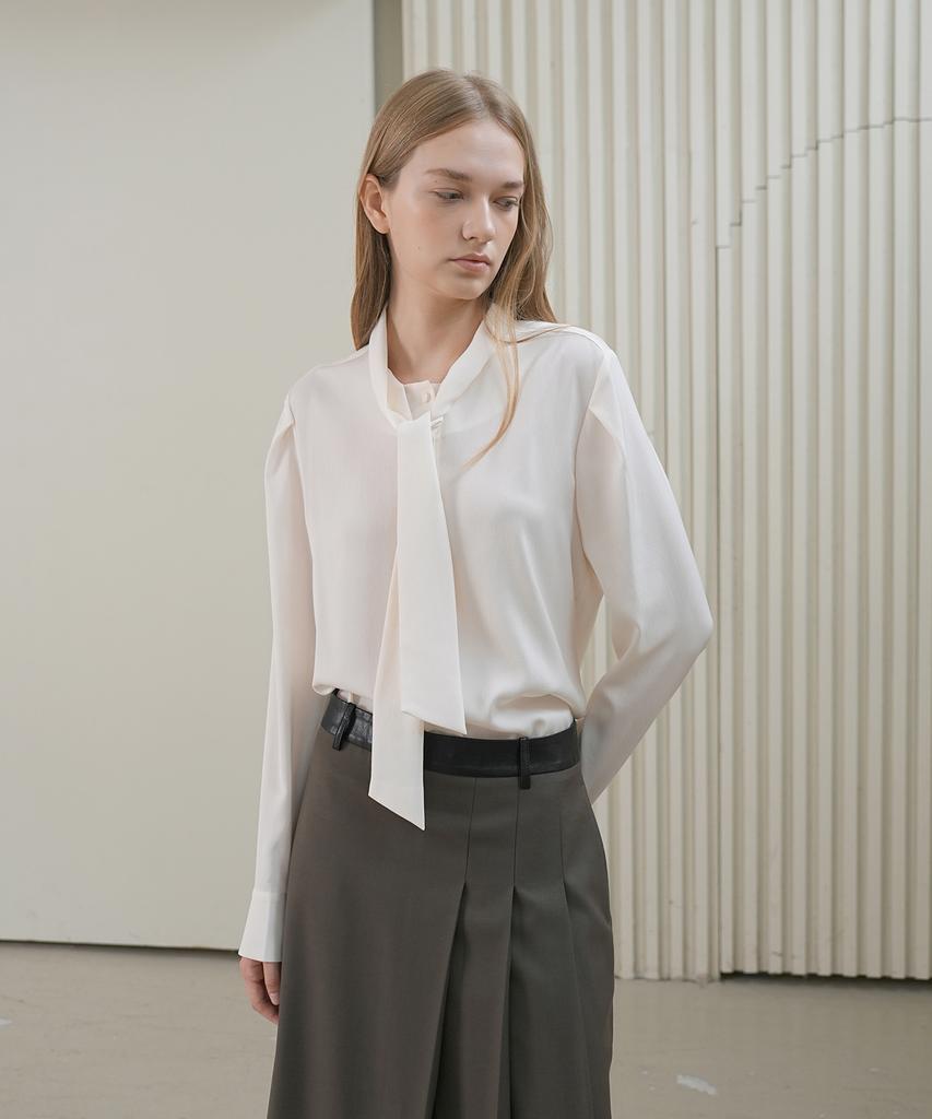 PAUL&ALICE Tie Blouse / Ivory