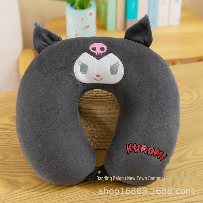 

Подушка для шеи в форме буквы U с мультяшным принтом для офиса, школы, путешествий и вождения - портативная с напечатанным логотипом 30x30cm