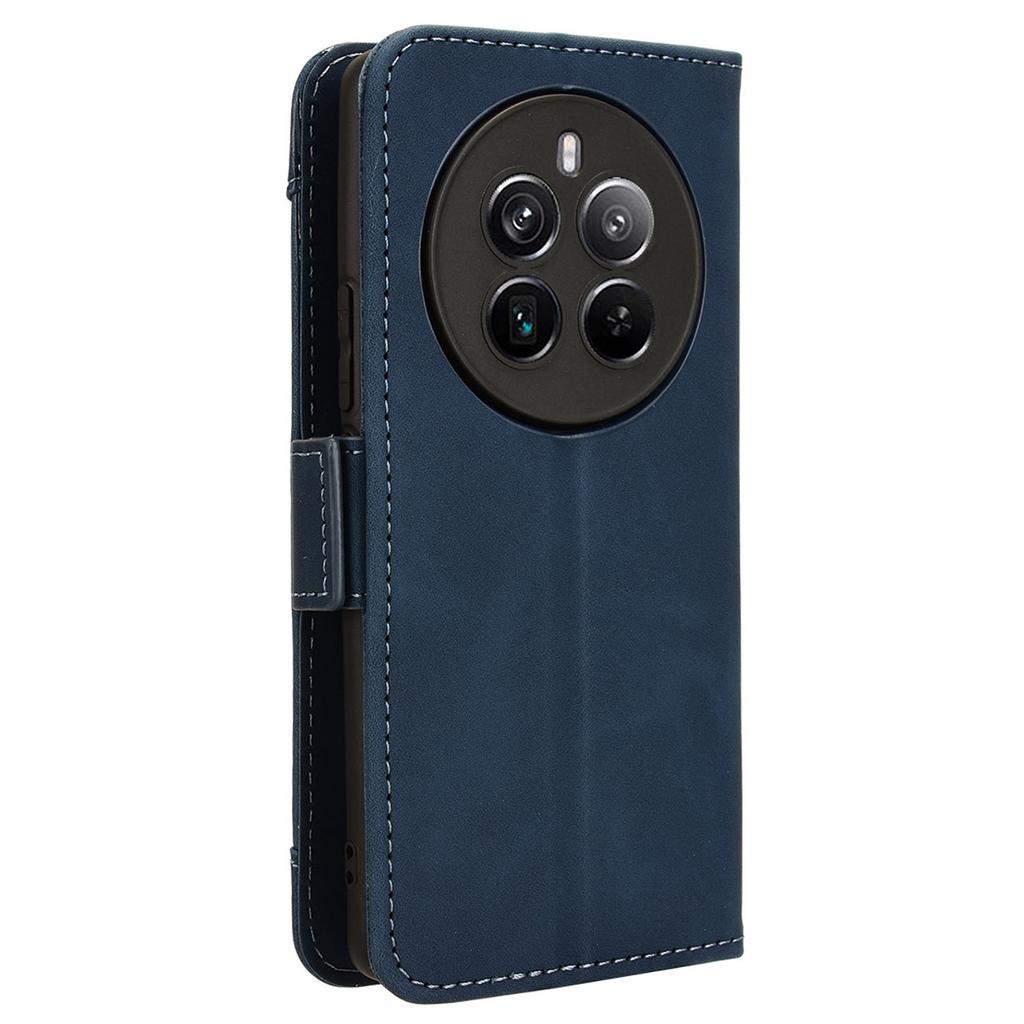 For Realme 12 Pro 5G/12 Pro+ 5G Case PU Leather Stand Multiple Card Holders Phone Cover