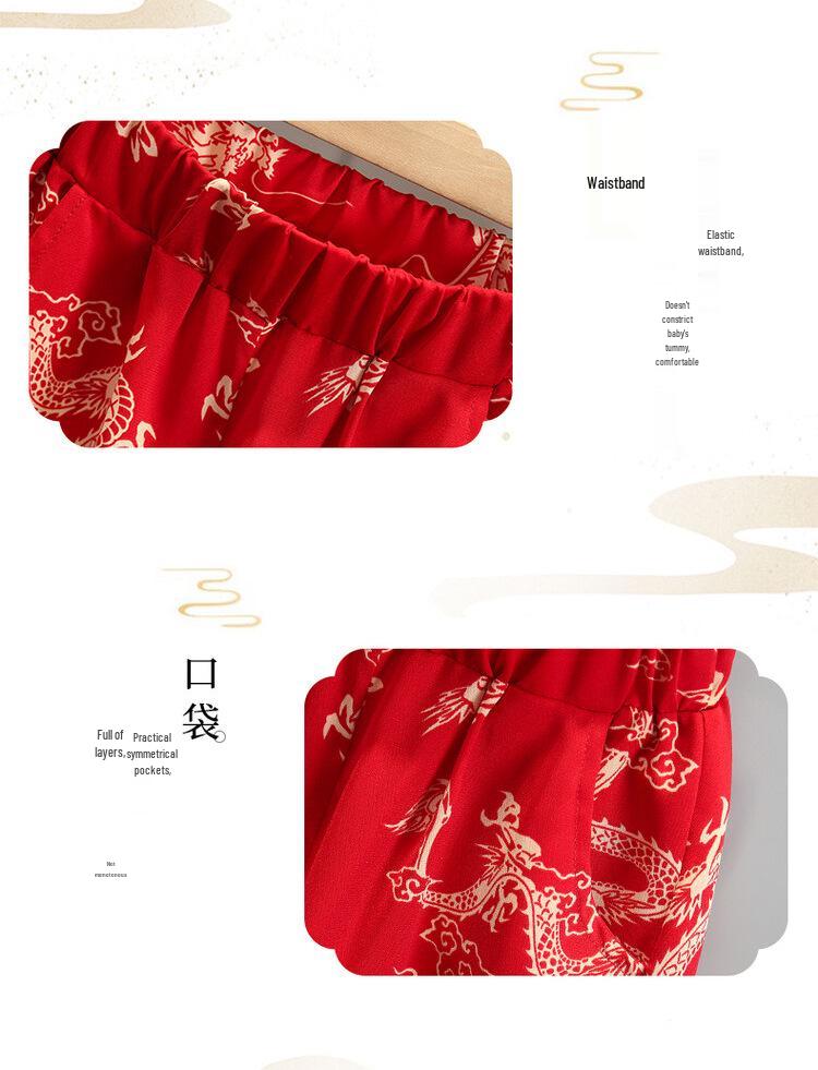 Moderna Ropa de Verano de Dragón Tang para Niños para la Actuación del 1 de Junio