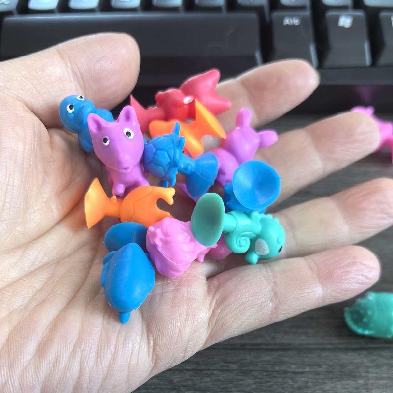 Spielzeug 20 Stück Mini-Saugnapfpuppen Bunt Silikon-Saugnapf Strumpffüller Für Neuheitsgeschenke Lustige Gadgets Partygeschenke Kinder