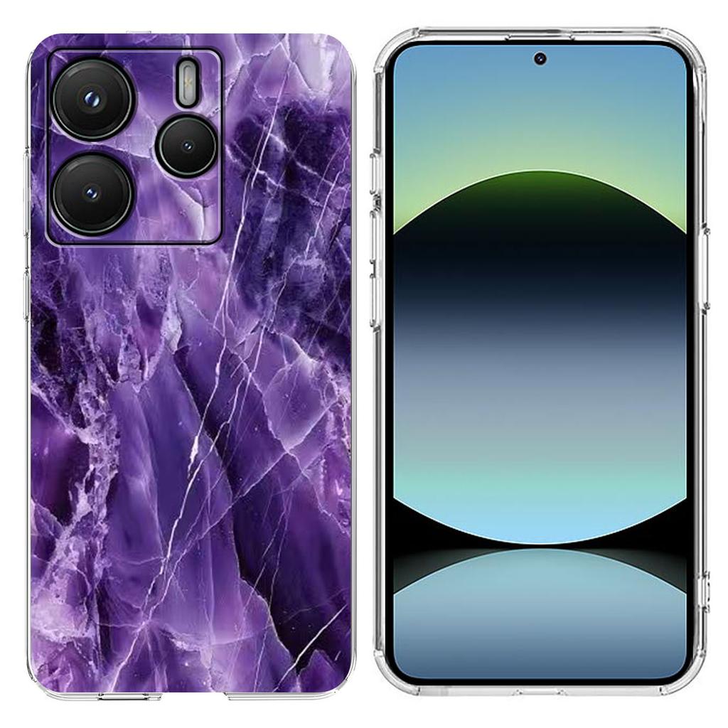 For Xiaomi Redmi Note 14 4G (164.84mm) Case Marble Pattern Printing Soft TPU Phone Cover