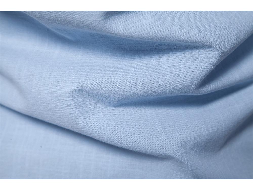 Herren Slim Fit Baumwolle Leinen Langarmhemd - Lässige japanische Mode, Einfarbig, Frühling/Sommer (US-Grösse)