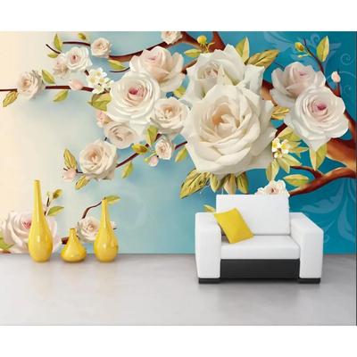 Vintage Blumentapete Wohnzimmer Schlafzimmer Hintergrund Wandmalerei Heimdekoration 3D Tapete