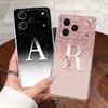 Phone Case For Tecno Spark 50 Jelly Clear TPU Anti-scratch Soft Casing Attractive Letter Flower Pattern Couple Protective Shell