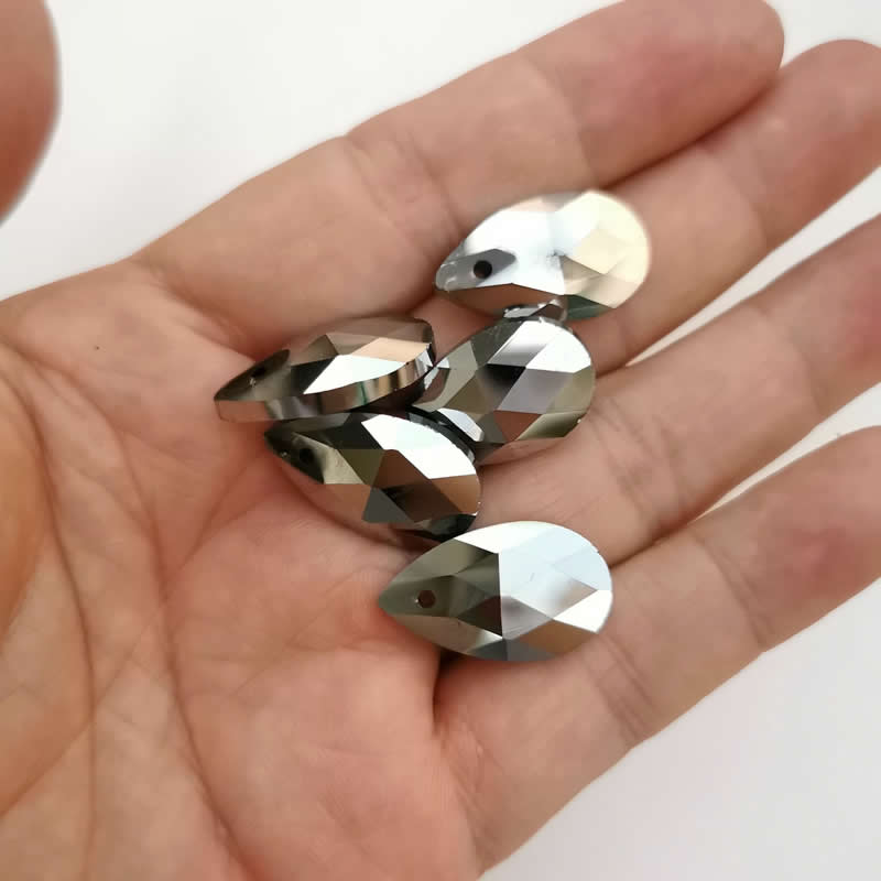 Wholesale lots Faceted Hole Crystal Glass rhinestones Teardrop loose beads jewelry Jewelry beads accessories 8X12/10X14m