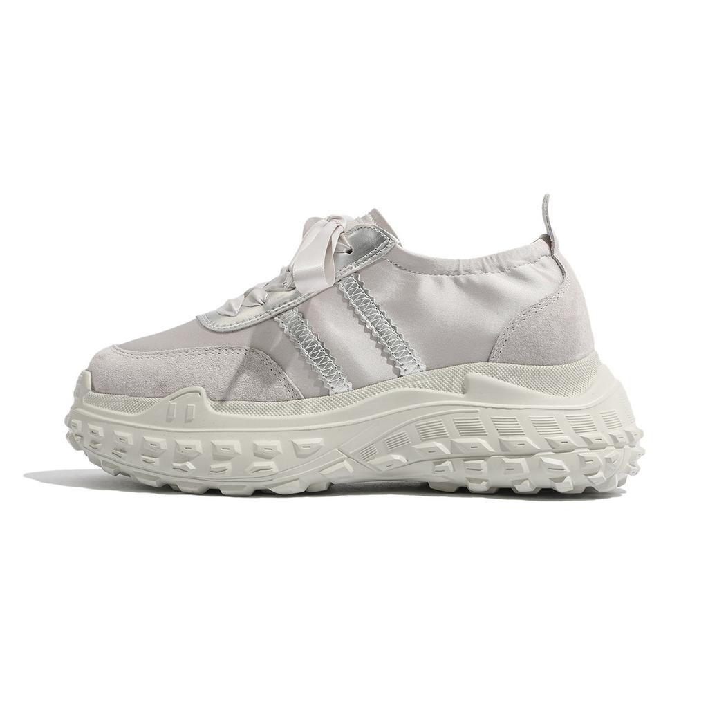 Small thick-soled inner height-increasing Forrest Gump shoes for women's 2025 new summer leather breathable satin casual German training shoes