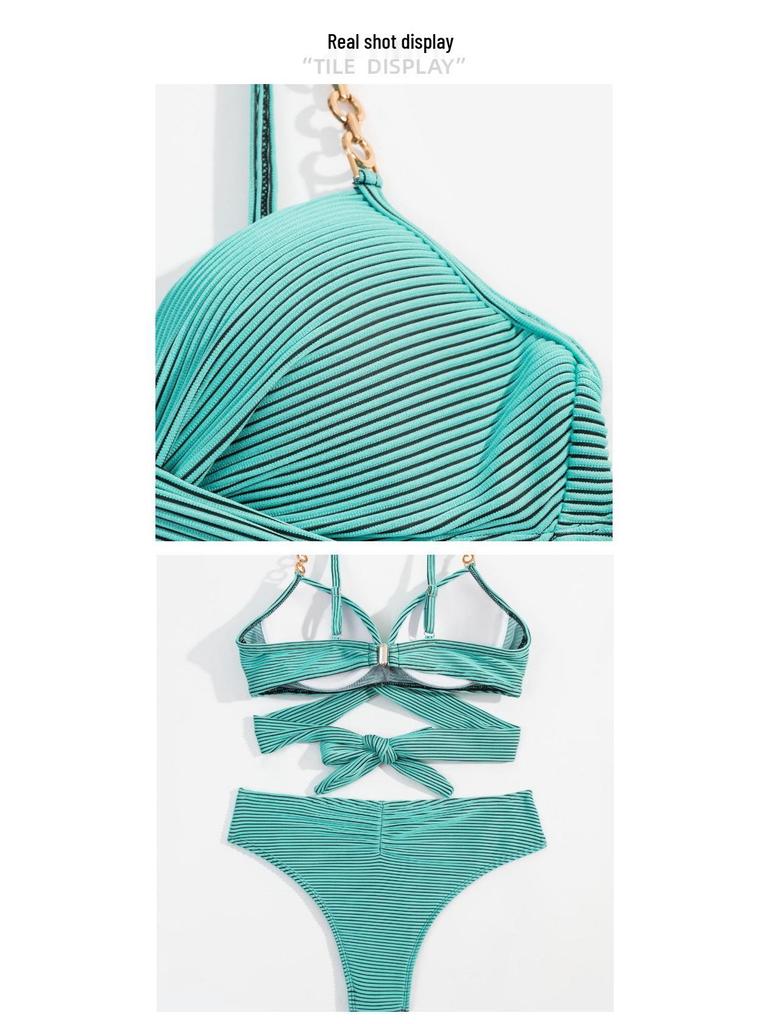 Women's European & American Snake Print Bikini - Sexy Split Swimsuit for Beach Vacation