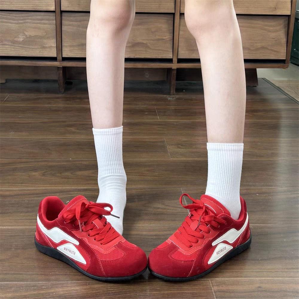 Couple Soft-soled Casual Forrest Gump Shoes Women's 2025 Summer Yellow and White German Training Shoes Retro Sports Casual Racing Shoes