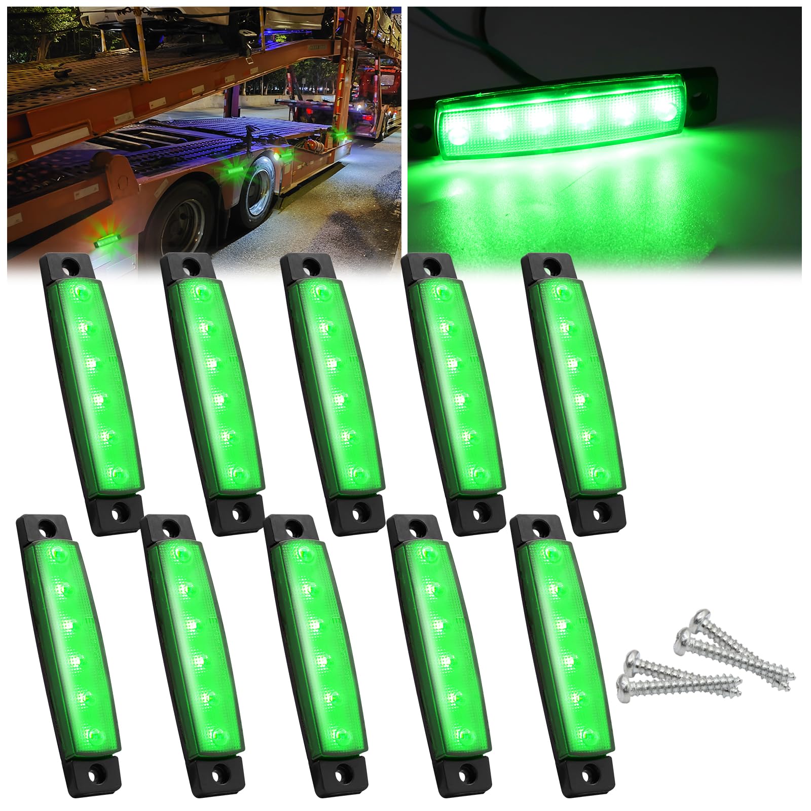 

Ygmylandbb LED Truck Side Marker Lamp, Width Light, Roadside Light, 6LED