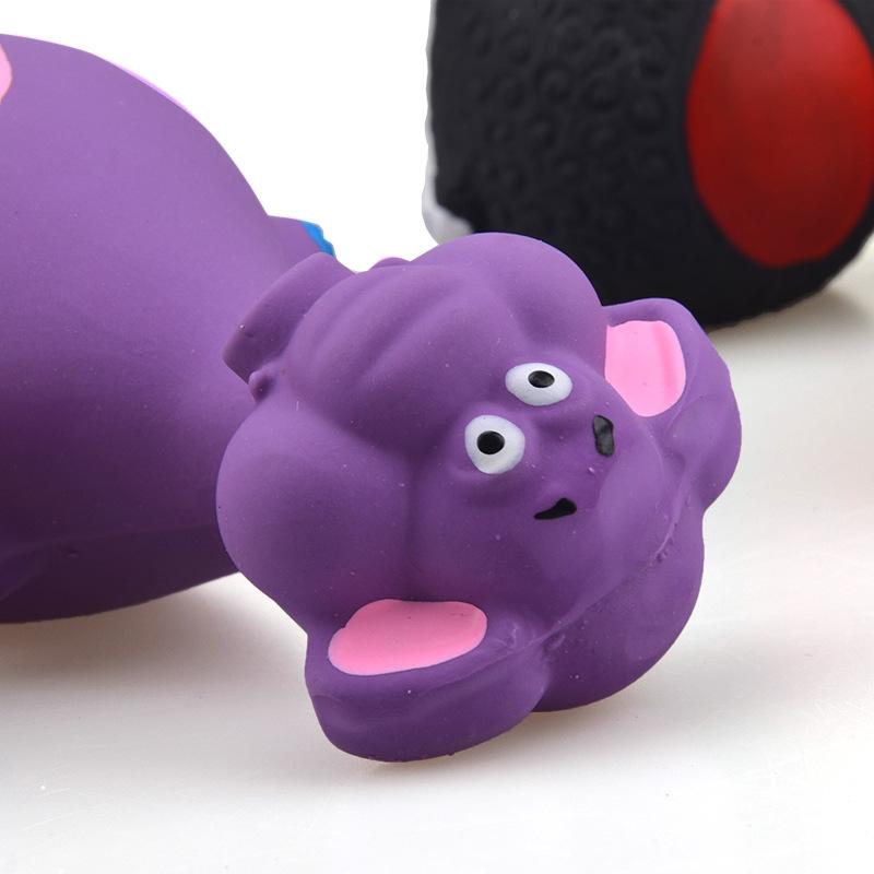 Pet Dog Toys Latex Squeaky Sound Toys Bite-Resistant Puppy Soft Rubber Toy Chew Teeth Cleaning Small Medium Dogs Elephant Cow