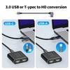 USB To HDTV Splitter 1080P@60Hz Resolution 1 IN 2 OUT Double HDTV Adapter Support Extended for PC Desktop