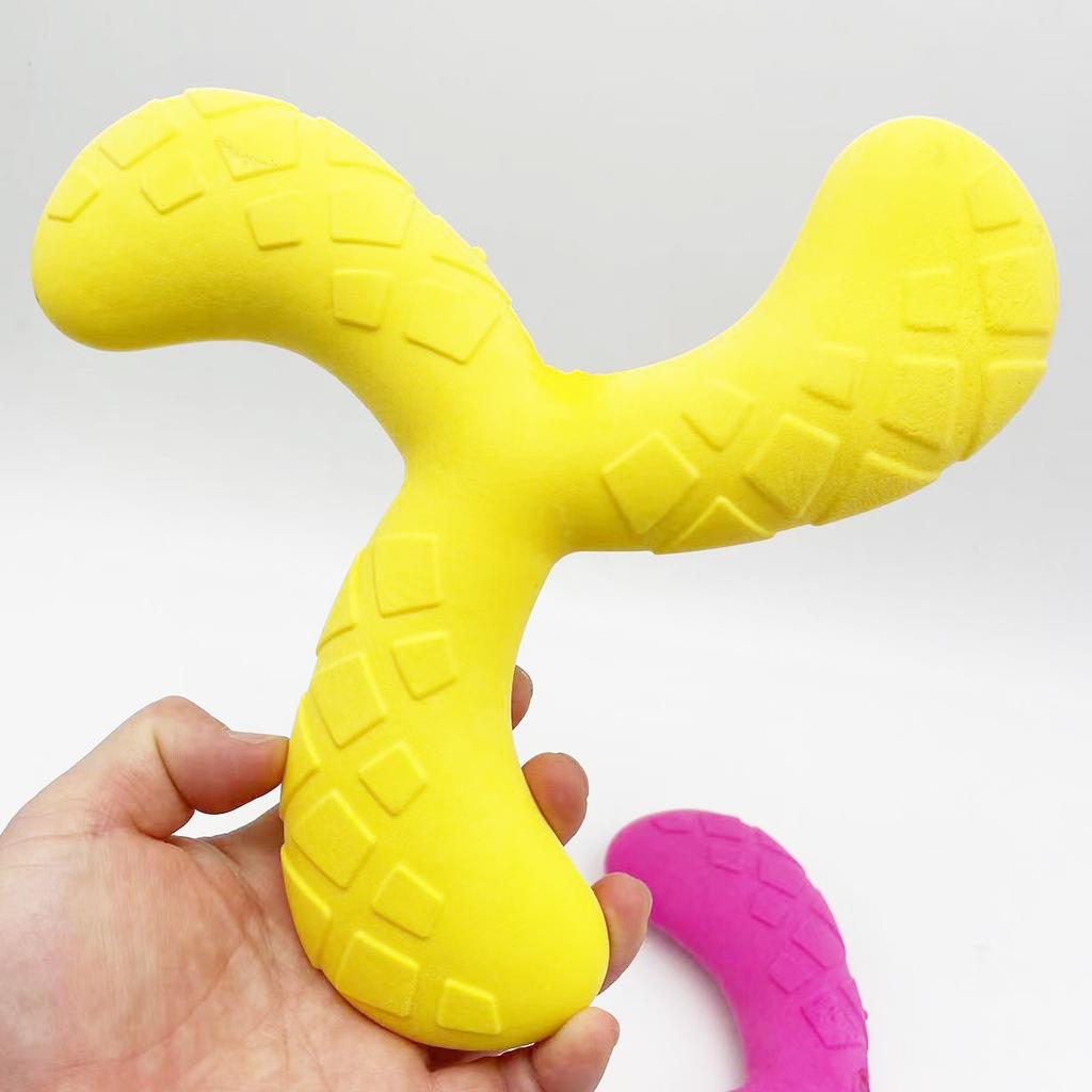 Fun Pet Toy Water Floating Triangle Boomerang For Dogs Puppy Squeaker Squeaky Molar Dog Toy Pet Training Dog Accessories