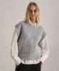 ARTID Wool Textured Knit Vest_Grey