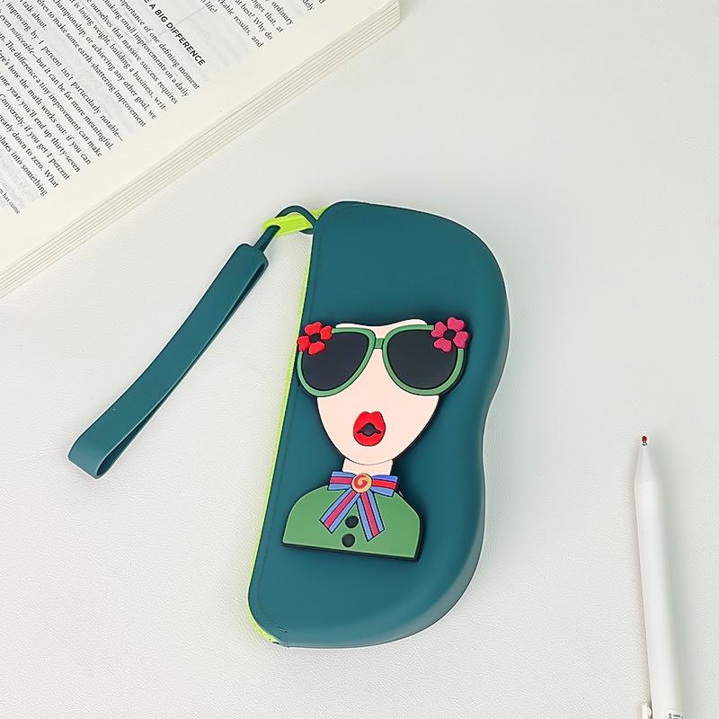 Portable Dust-proof Soft Silicone Glasses Bag, Sunglasses Storage Bag, Can Be Hung To Prevent Loss of Glasses Case,Perfect Gift