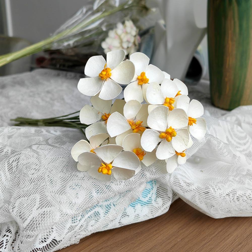 

10pcs Handmade DIY Adhesive Flower Realistic Artificial Violet Flowers Restaurant